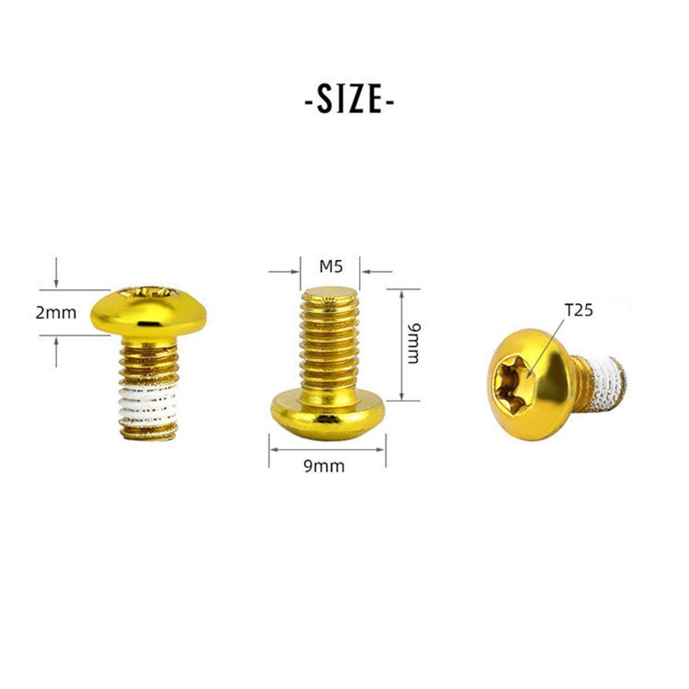 Lanfy Baut Torx Warna-Warni 12PCS Part Alat Aksesori Bersepeda M5x9mm T25 Torx T25 Sekrup