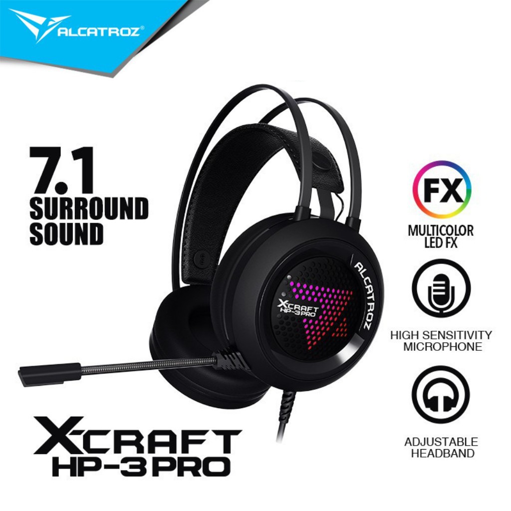 Headset Gaming Alcatroz X-Craft HP3 Pro Gaming 7.1 Headphone Gaming Original