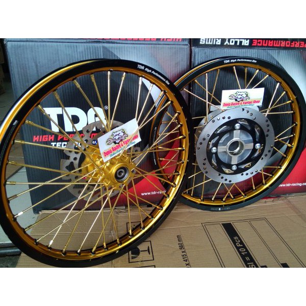 BRILIANT Velg TDR 2tone motor ninja R ninja RR.tromol depan belimbing bonus cakram variasi suda