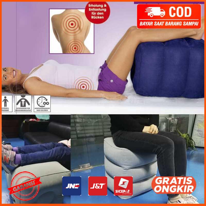 Bantal Angin Kaki Portabel Inflatable Relaxing Feet Pillow IAF