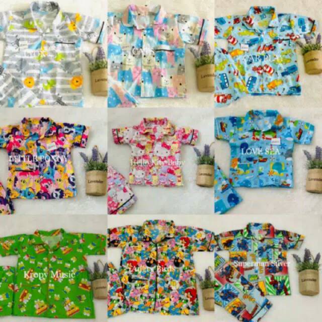 Piyama anak size 8,10,12 ( 6-12 tahun ) bisa pilih motif