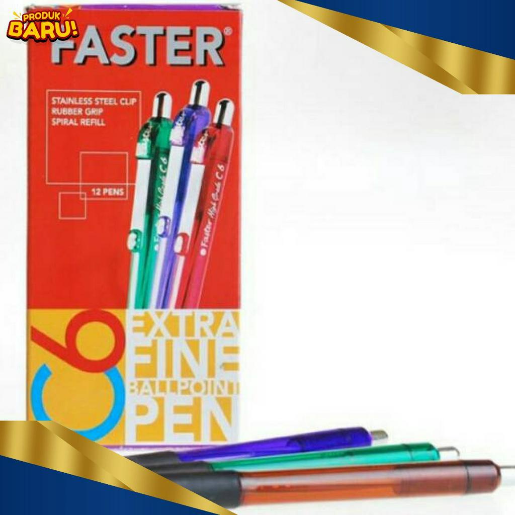 

UNIK Pulpen Faster C6 Tinta Hitam Per Lusin 5mm Extra Fine