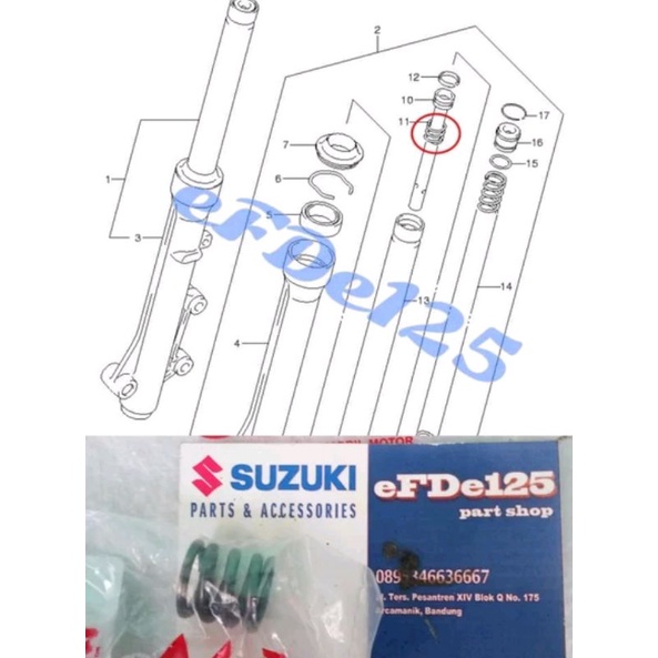 Per Suling Shock Depan Smash 110 Axelo 125