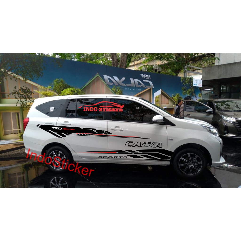 Striping Stiker Mobil Toyota Calaya Cutting Sticker Mobil Calya Side Decal Shopee Indonesia