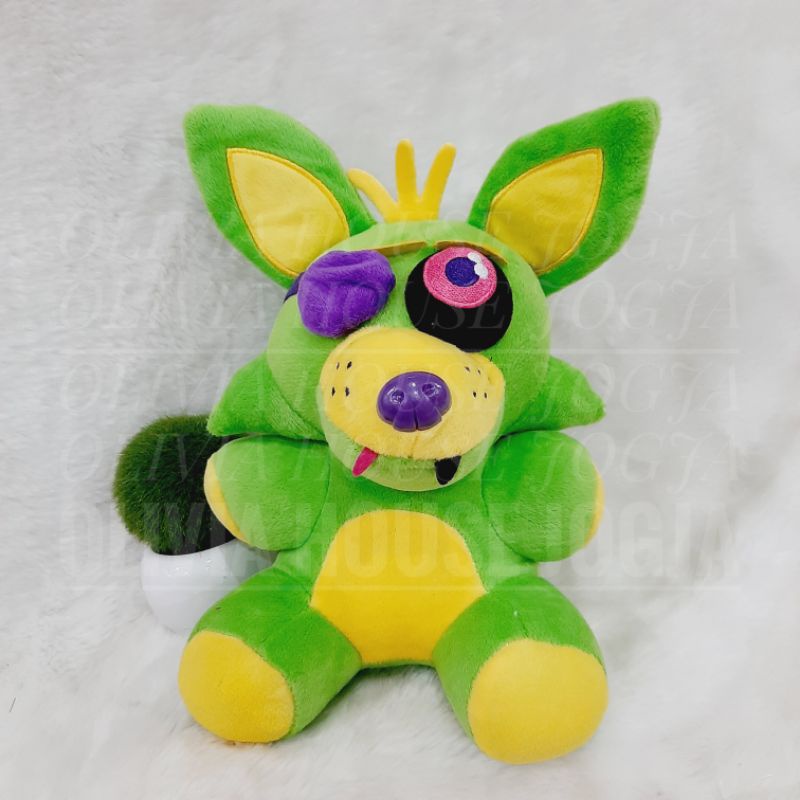 Boneka Foxy Hijau Five Night At Freddy's L Boneka FNAF Foxy Hijau L