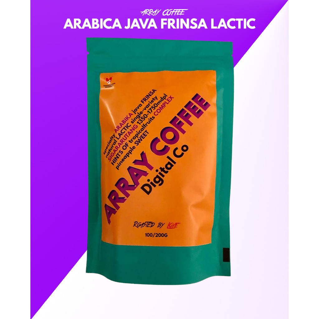 

Kopi Specialty Java Frinsa Natural Lactic 200 Gram (Biji/Bubuk)