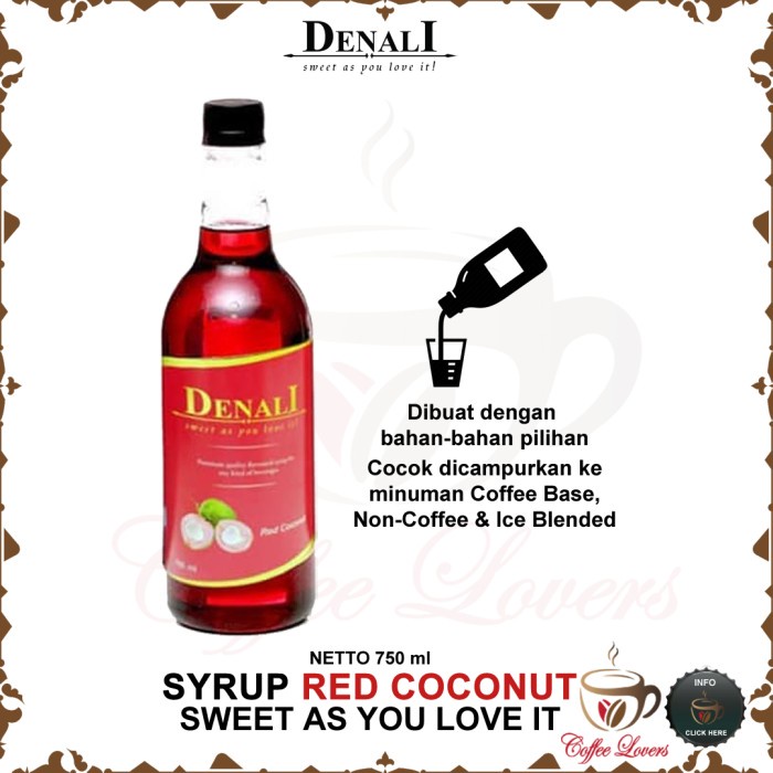 

DENALI SYRUP SIRUP DENALI UK RASA RED COCONUT PAKET HEMAT