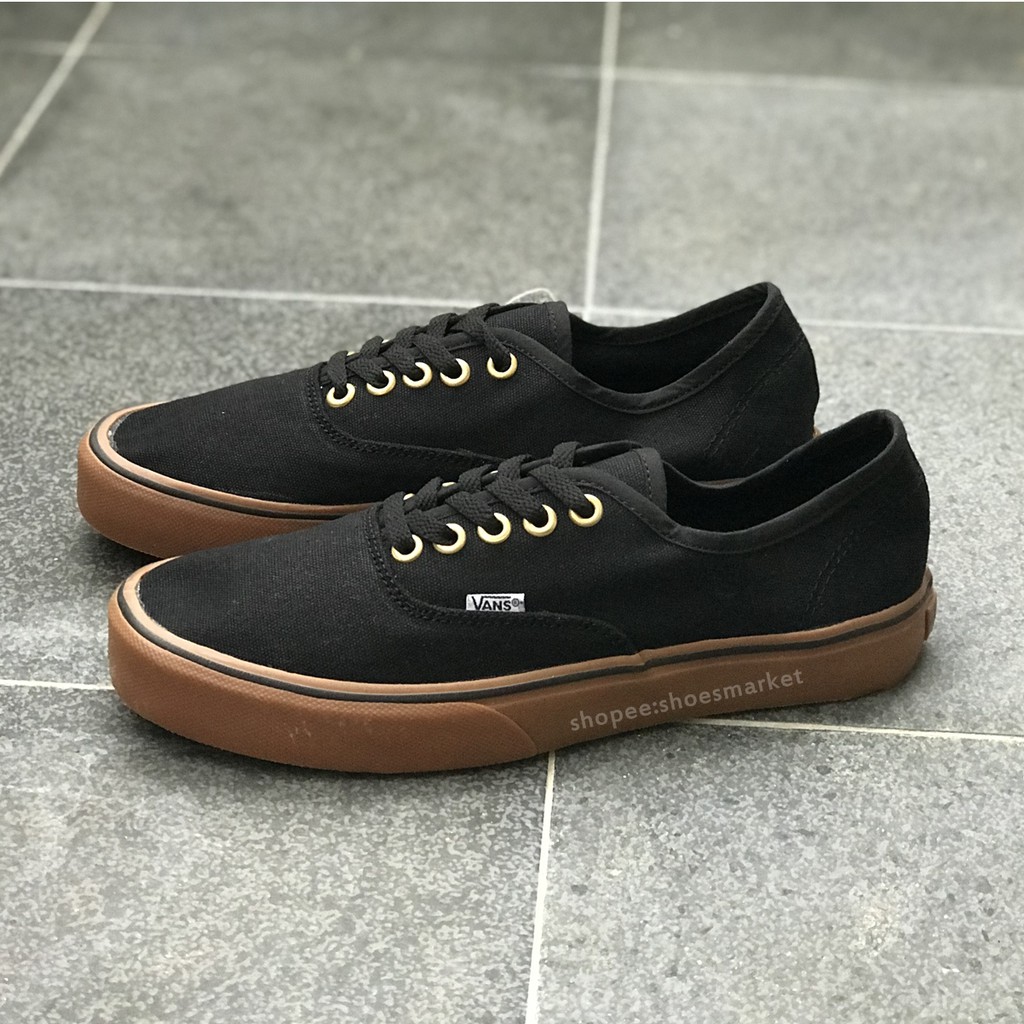 VANS AUTHENTIC BLACK GUM RING GOLD DT