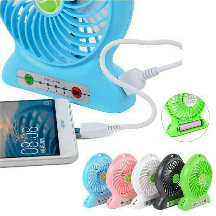 KIPAS ANGIN MINI PORTABLE + BISA CAS HP