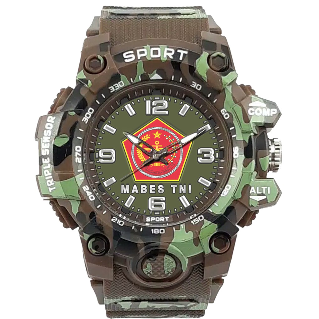 (EXCLUSIVE) JAM TANGAN CUSTOM MABES TNI HIJAU ARMY