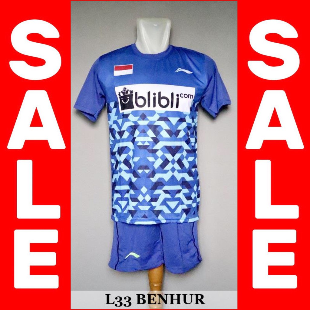 Setelan Badminton Bulutangkis Lining L33 Baju Kaos Setelan Badminton Bulutangkis Lining L33 Baju Kaos