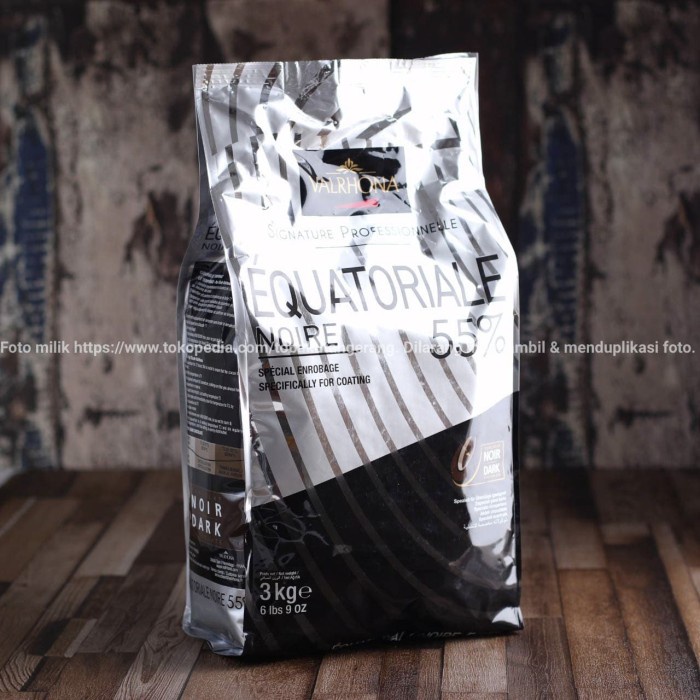 

Fchgtyani Valrhona Equatoriale 55% Dark Chocolate 3Kg Sak Couverture Coklat Coin