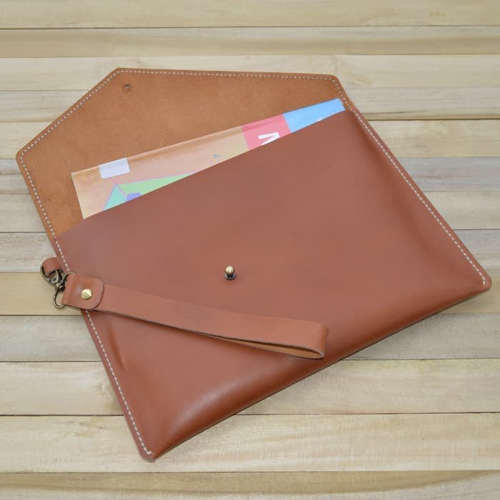Tas Tangan Clutch Handmade Pria / Wanita / Unisex Kulit Sapi X2