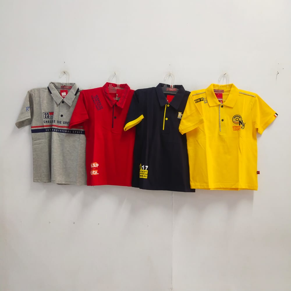 Baju Kaos Kerah Anak Laki-Laki Polo Shirt Bahan Katun Premium umur 4-14 tahun
