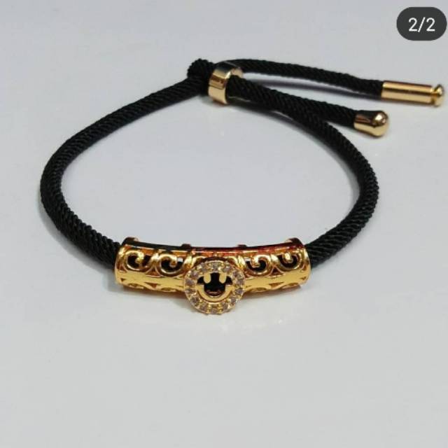 Gelang plat tali simpul pandoraa import mainan emas hongkong