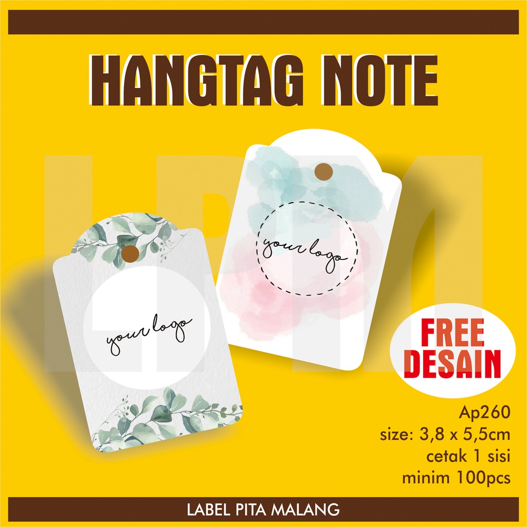 

[Note hangtag] Hangtag, Hang tag, Label tag, Price tag, Paper tag