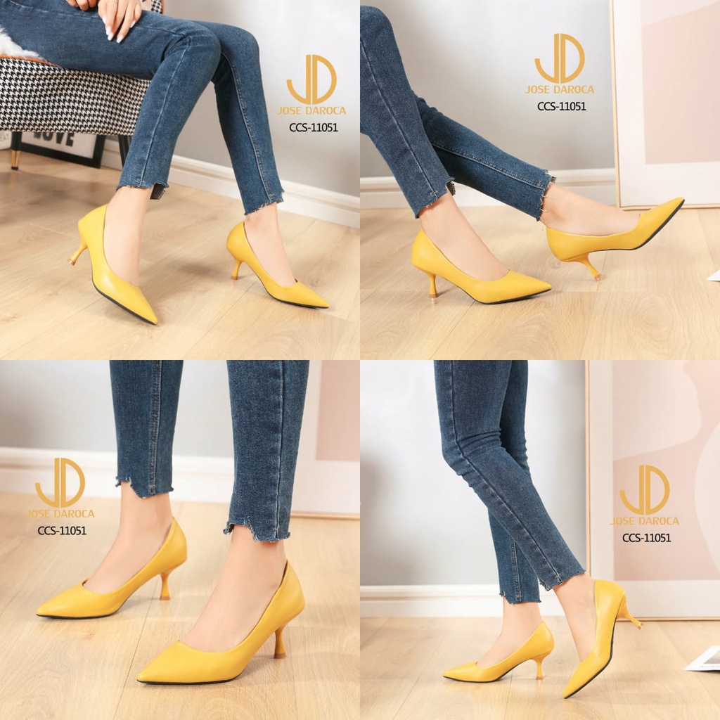 JOSE DAROCA High Heels Stiletto Kulit Shoes # CCS-11051 # ORIGINAL