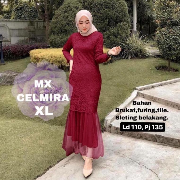 omq23 MX CELMIRA /MAXI DUYUNG BRUKAT/GAMIS DUYUNG/GAMIS BRUKAT/GAUN KONDANGAN / GAUN UNDANGAN .,..,.