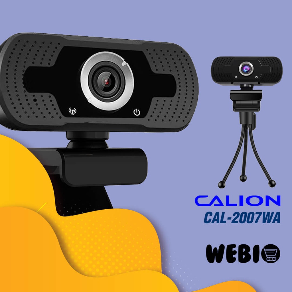 CAL-2007WA Webcam 2MP Full HD 1080P Facecam Mini USB Web Cam PC Laptop Camera Rotasi &amp; Free Tripod