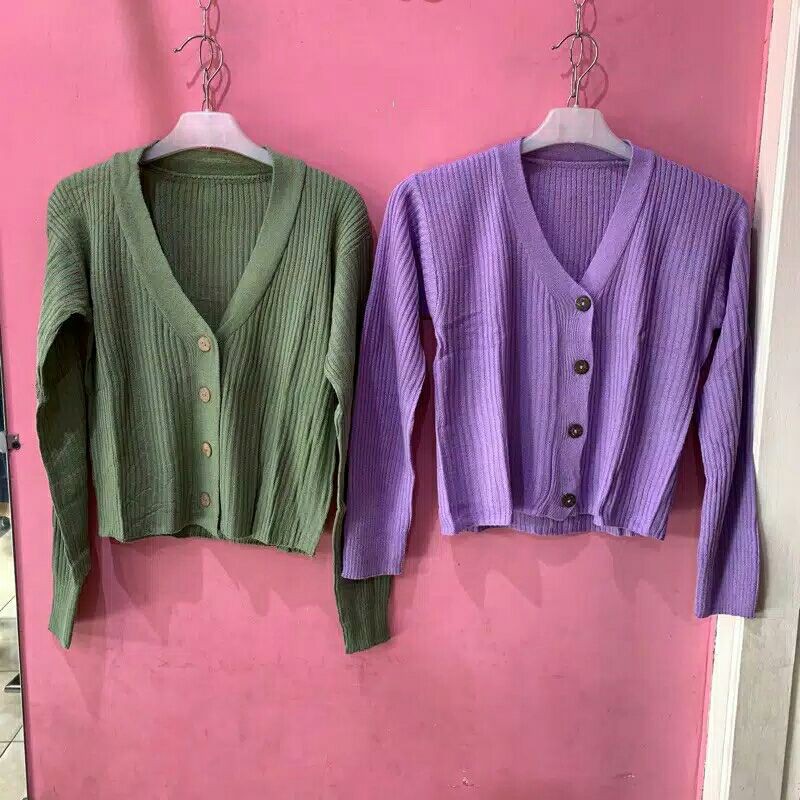 Cardi Crop Starda Button-8