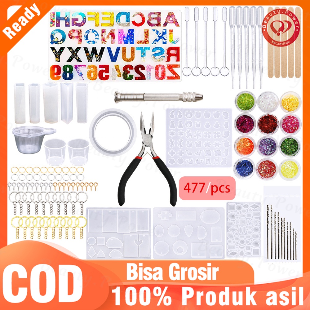 18/148/477 Pcs Set Anting-anting Silikon Cetakan Liontin Perhiasan Membuat Cetakan Resin Kit Set Kerajinan Cetak Tuang Alat Bantu DIY