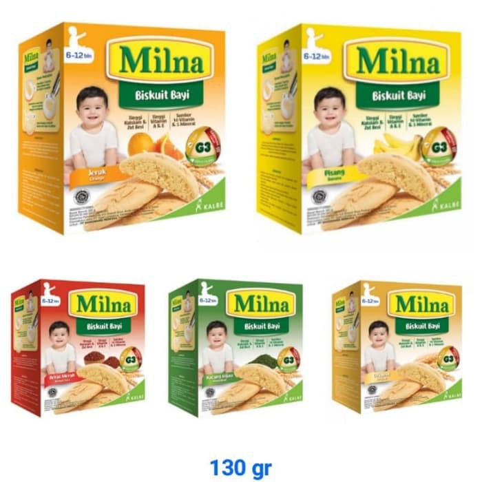 (TERMURAH) MILNA - BISCUIT BAYI 6+ 130 GR /BISCUIT MPASI BAYI