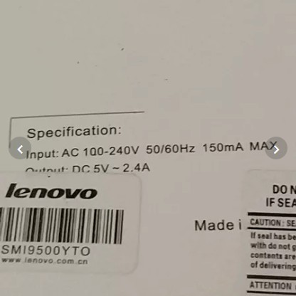 CHARGER LENOVO ORIGINAL FAST CHARGING 2.4 A AMPERE ADAPTER TC CASAN LENOVO ORIGINAL