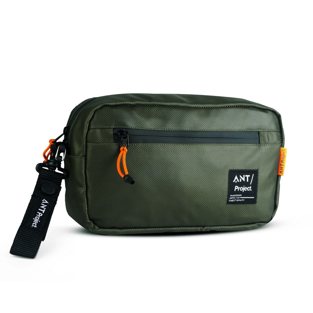 ANT PROJECT - Tas Handlebar Bag TROY GREEN 3in Selempang - Tas Stang Sepeda Waterproof