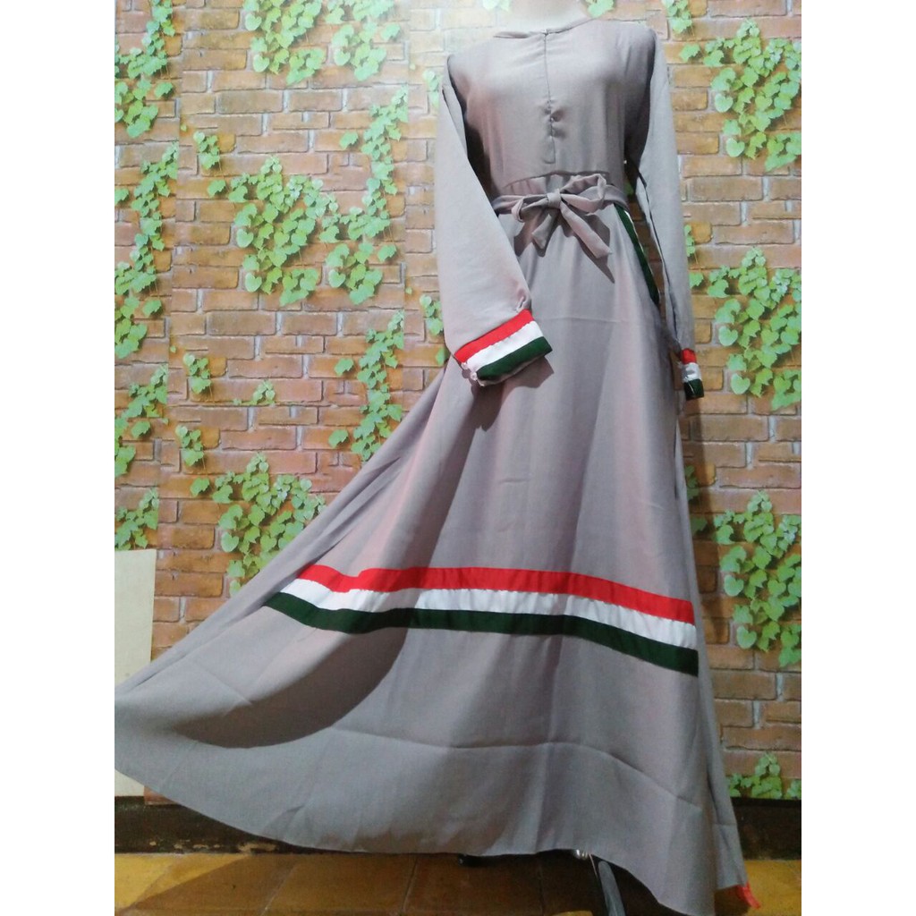 Gamis palestina warna palestine bendera palestin maxidress polos syari gaza khimar