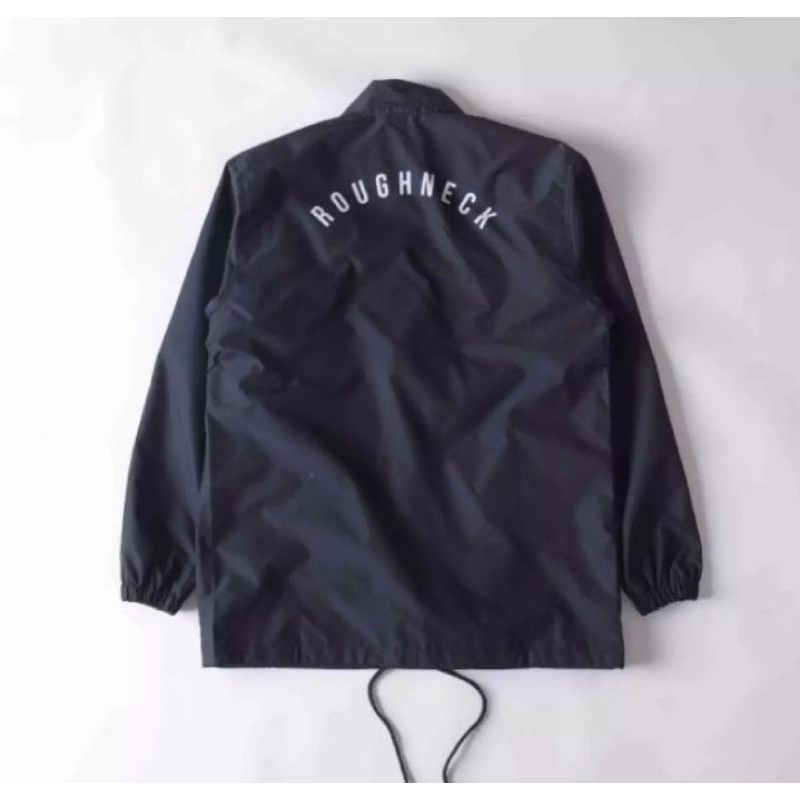 Coach jaket peria keren kekinian logo roughneck 1991 varian warna navy blue full parasut