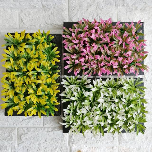 Vb39 Walldecor 3D Bunga Artificial Daun Plastik Hiasan Dekorasi Dinding