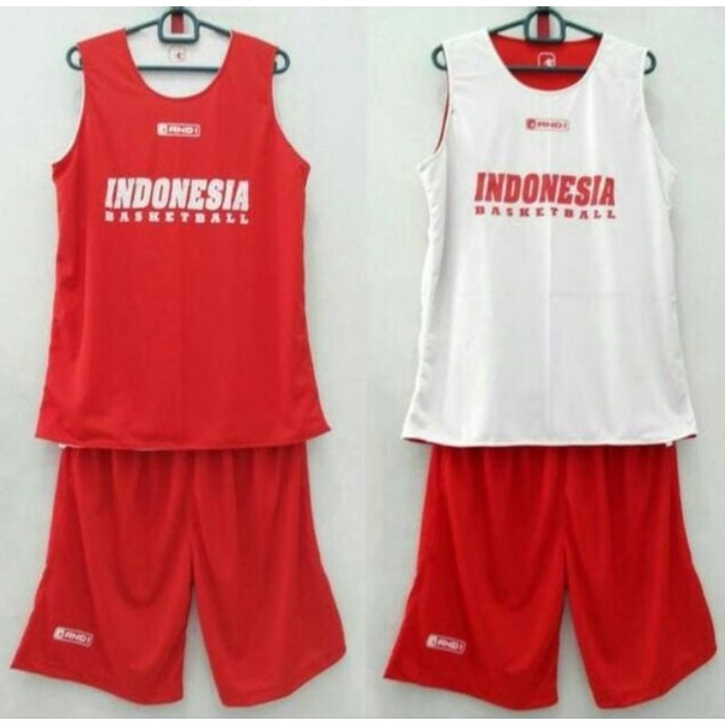 JERSEY BASKET INDONESIA AND1/JERSEY BOLAK BALIK MERAH PUTIH