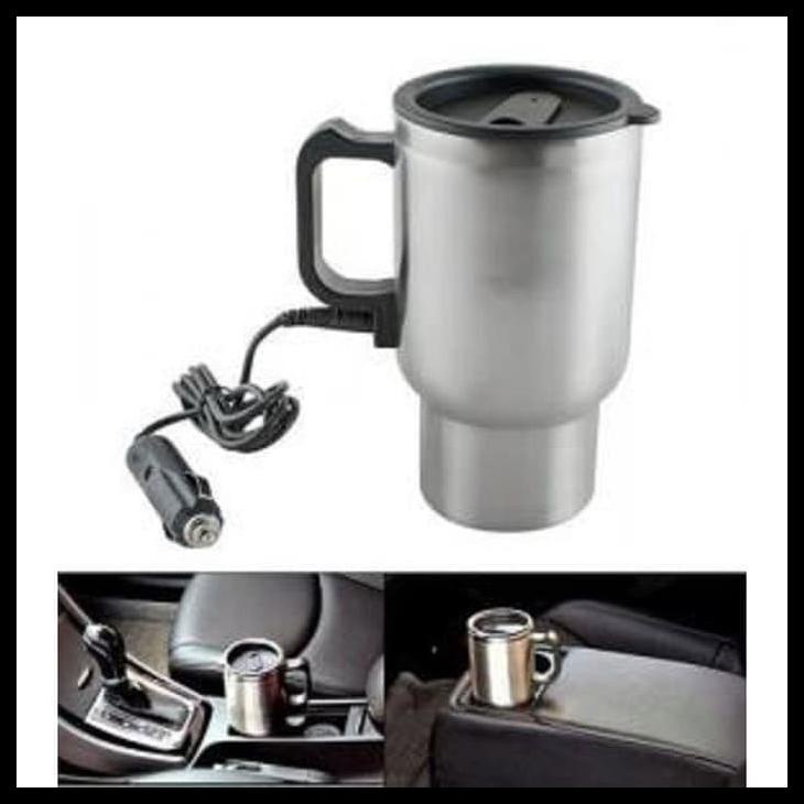 Gelas Thermos Pemanas Air Heated Car Travel Mug Elektrik Mobil 450Ml