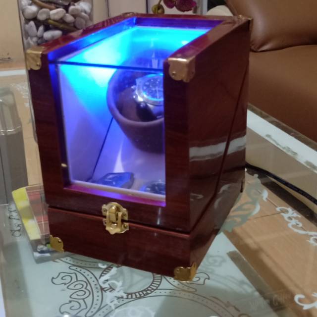 PRODUK UMKM WATCH WINDER 1 slot  bahan kayu lapis elegan