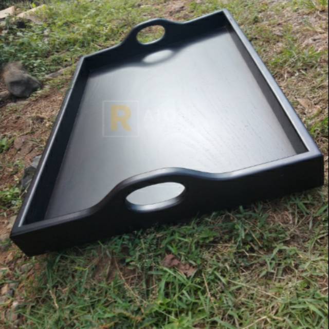  Nampan  Kayu  Room Service Tray Wood Tray Baki Kayu  Shopee  