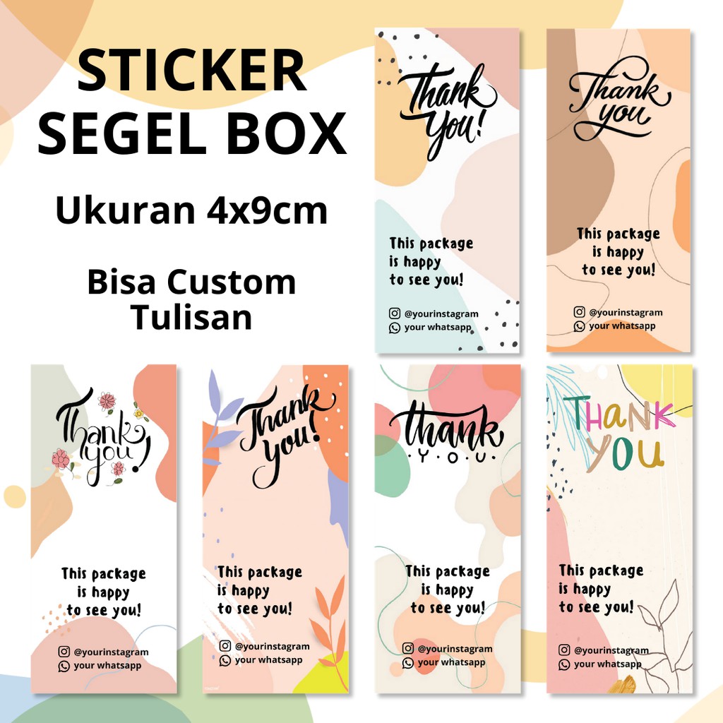 

(ISI 32 PCS) Sticker Segel Box Bisa Custom / Sticker Segel Kemasan /Stiker Packaging /Stiker Kemasan