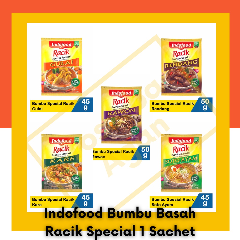 

Bumbu Racik Spesial Semua Varian Basah (Soto Ayam , Rawon , Kare , Gulai , Rendang , Opor)