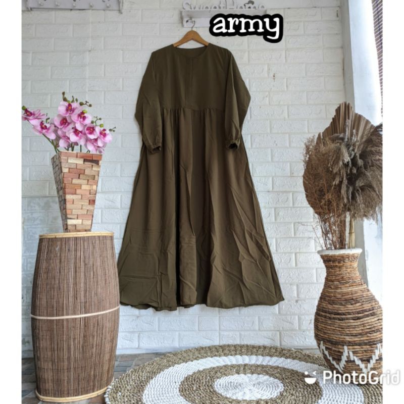 {COD}Babydol terlarisss//Lamia babydol wolfis terbaru//Gamis lamia wolfis COD//Dress COD terlarisss//COD Terlariss Terbaru-Army