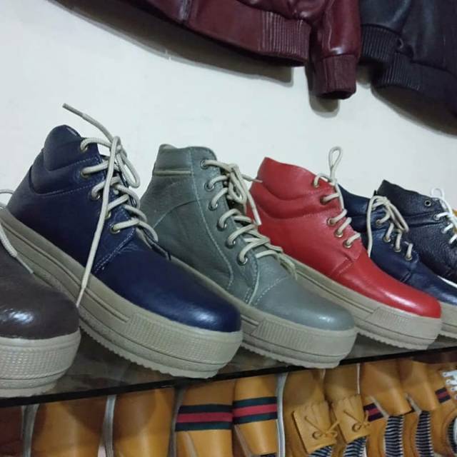 SEPATU BOOT WANITA KULIT ASLI GARUT