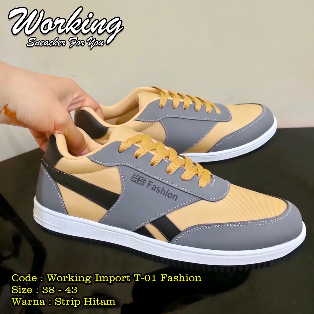 Sepatu Pria Working T-01 // Sepatu Kets // Sepatu Fashion