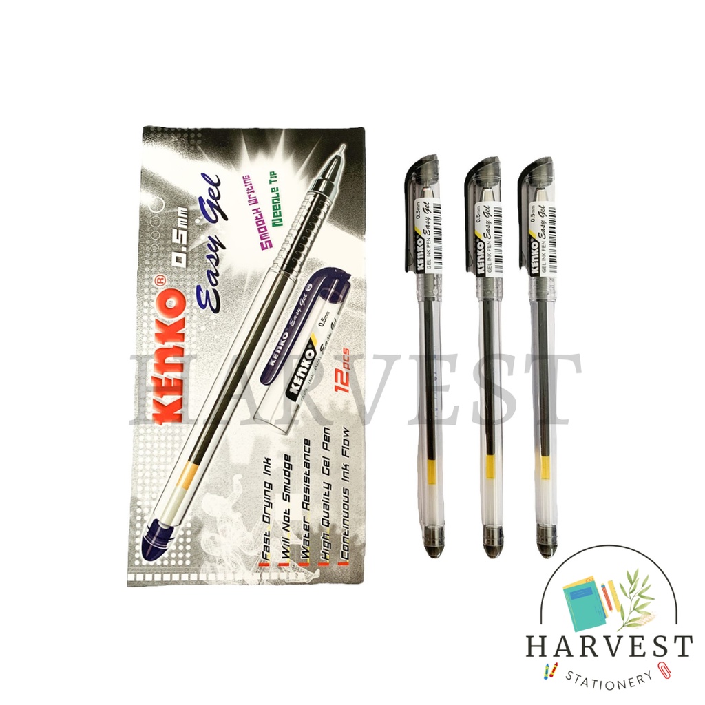 

Kenko Easy Gel 0,5 mm / Pulpen Kenko Easy Gel 0.5 Hitam ( PER PCS )