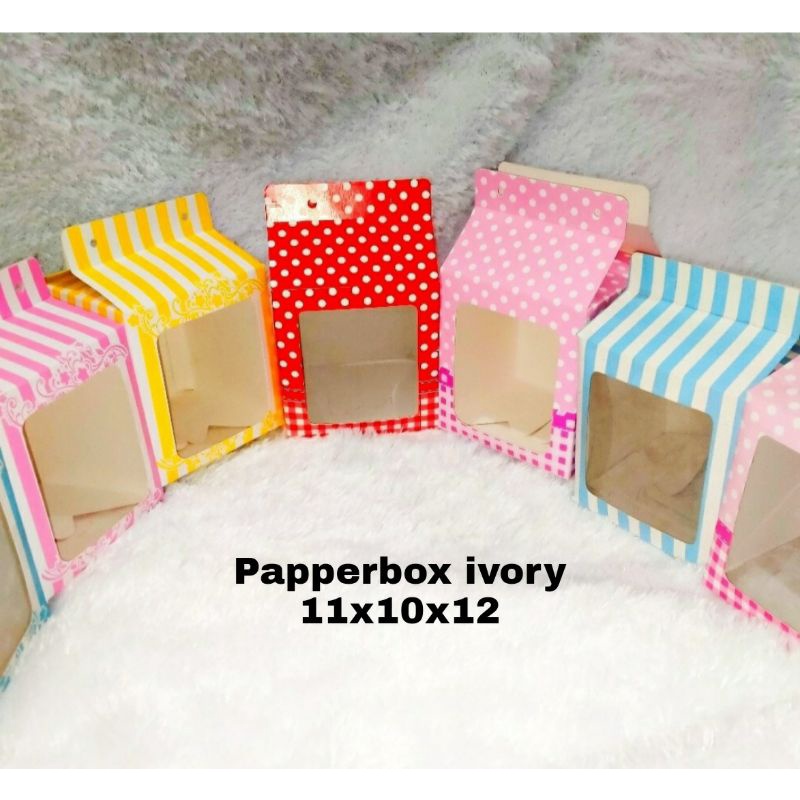 Box mug dus mug box gelas mug polka stripe kotak mug