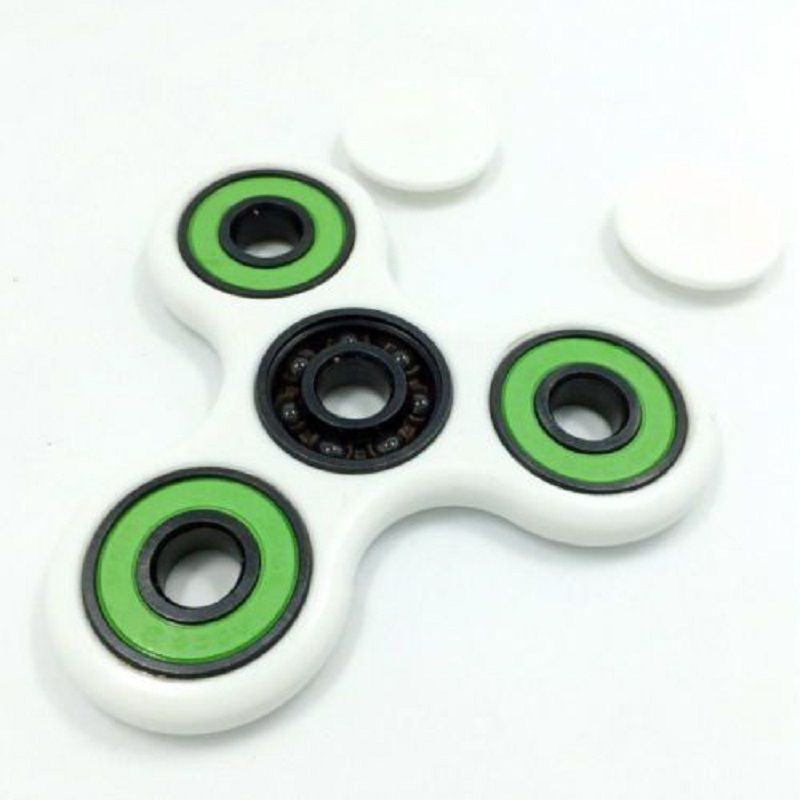 Mainan Fidget Hand Finger Spinner Ceramic Bearing EDC Toy Help Focusing White