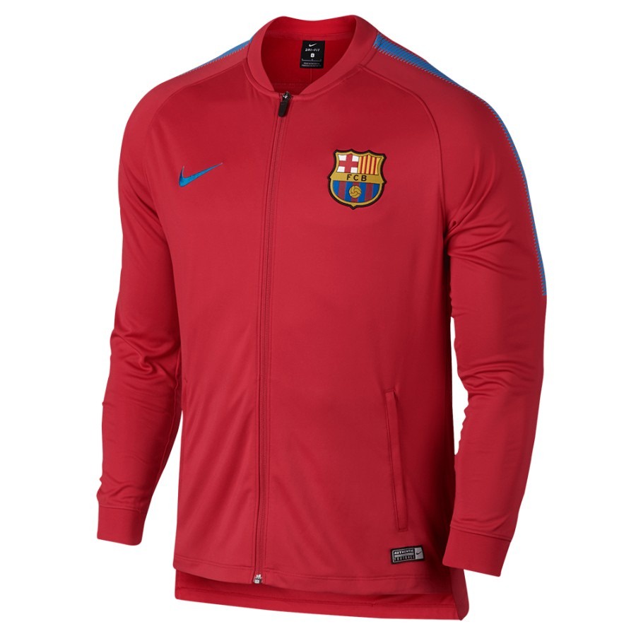 Jaket Jersey Bola Nike Barcelona Dry Squad Jacket ORIGINAL Red