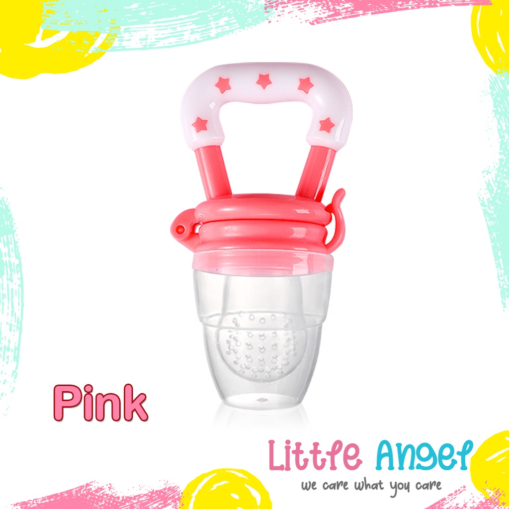 Dot Buah Bayi Empeng Buah Gigitan Bayi Fruit Food Feeder Baby Termurah Import COD-Pink