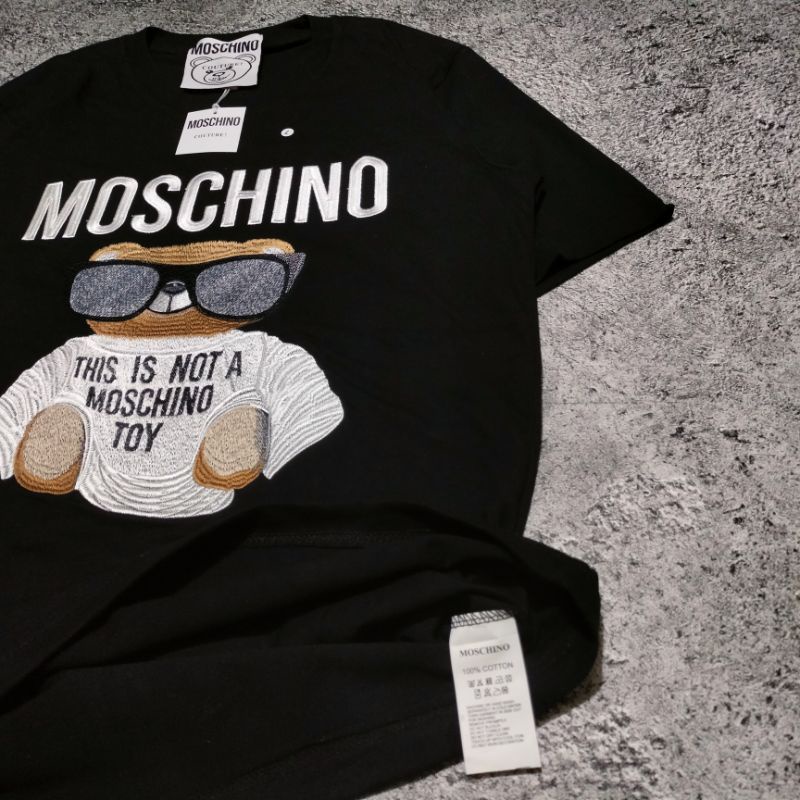 READY BISA COD !!! KAOS T-SHIRT MOSCHINO BEAR PREMIUM HIGHT QUALITY FULLTAG&amp; LEBEL ( FULL BORDIR ) BESTSELLER!!