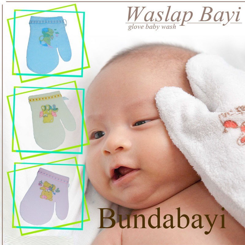 Washlap Bayi bentuk Tangan 1 pc (AVAILABLE 3 COLOR)