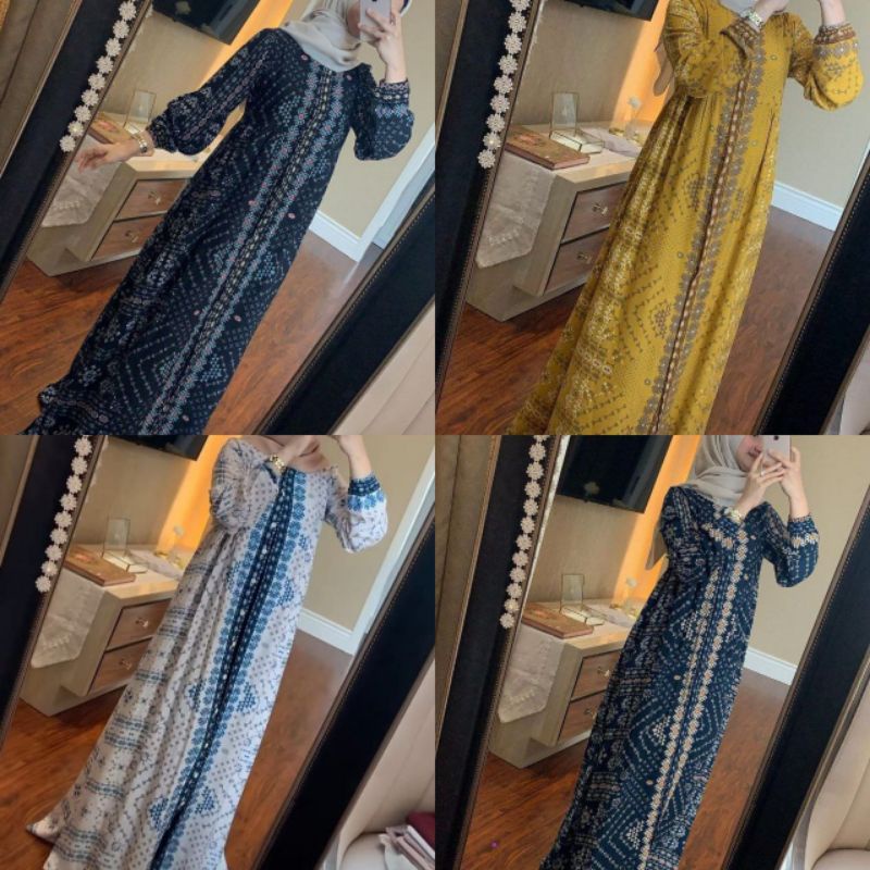 [ COD ] GARANSI TERMURAH Mewah Maxy / Gamis Modern Dress /HomeDress Namara nadeea Rayon diamond