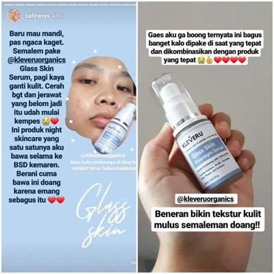 [RESMI] KLEVERU Glass Skin Overnight Serum 20ML Serum CICA AHA BHA LICORICE EXFOLIATING