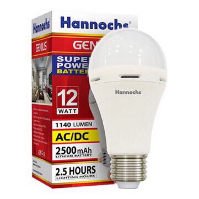 Hannochs genius 12w lampu emergensi murah bohlam emergency 12 watt